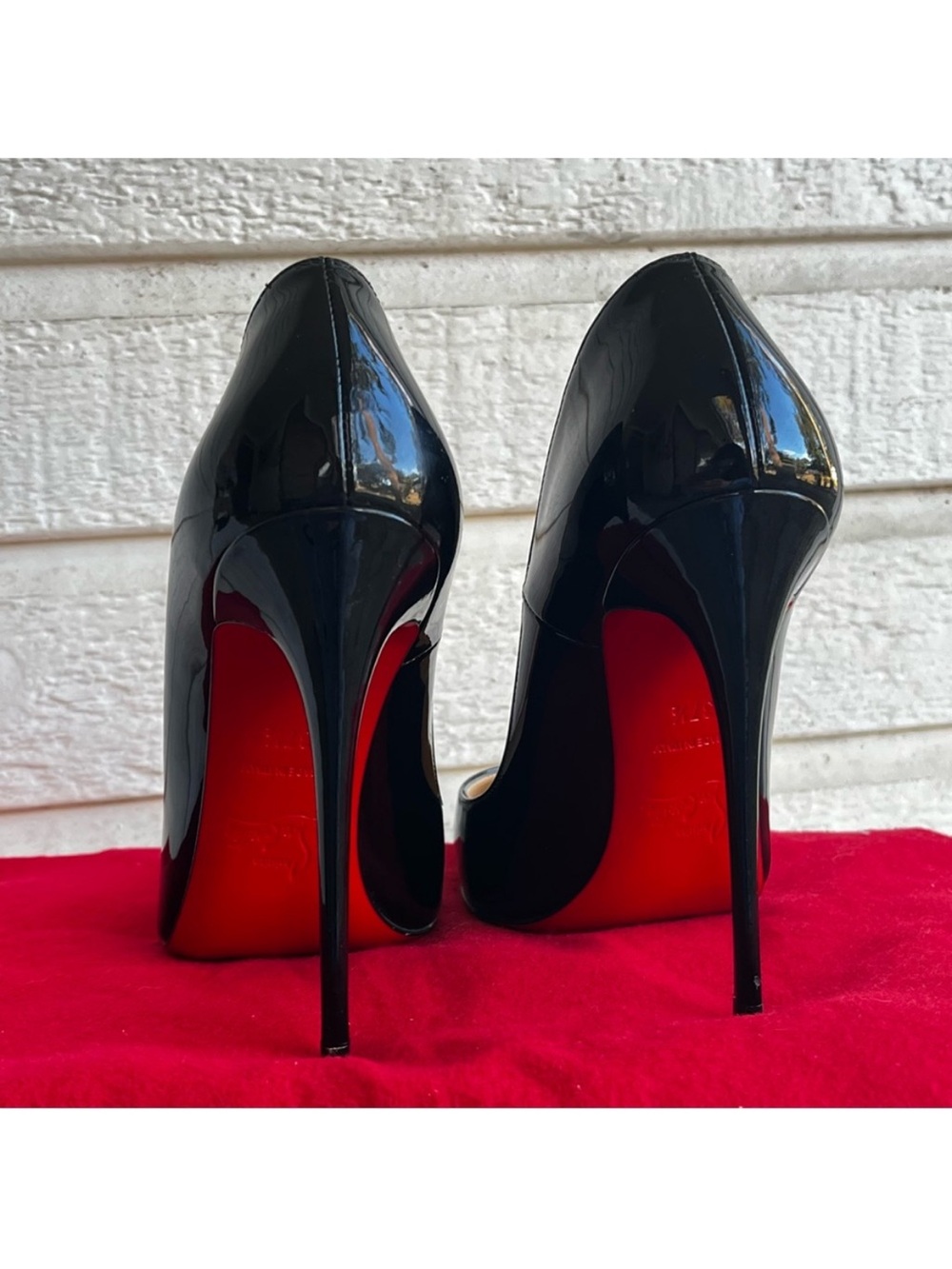 CHRISTIAN LOUBOUTIN Black 120 mm So Kate Pointed Toe Prive Miss Z sz. 37.5 - Picture 8 of 9